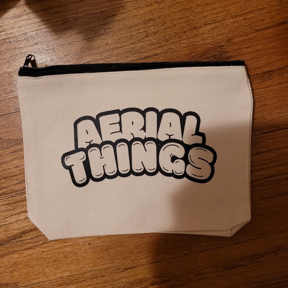 Aerial Things Canvas Pouch - Black and Cream